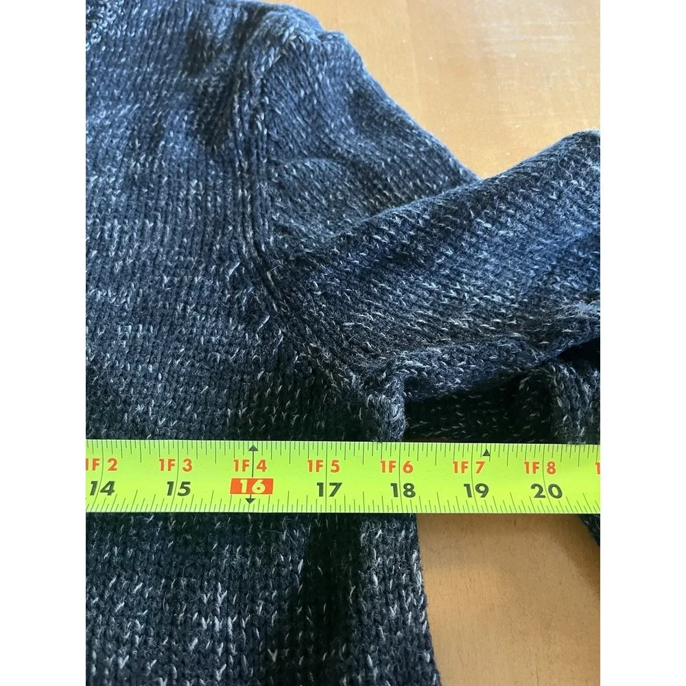 Michael Stars Men's Gray Knit Cotton Cardigan‎ Zip Mock Neck Sz L Large
